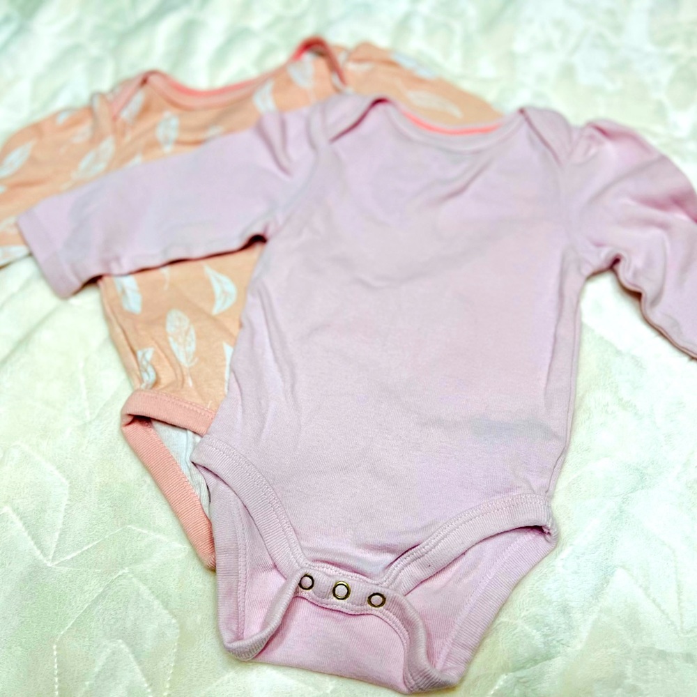 Cloud Island baby girl long sleeve onesies 0-3M